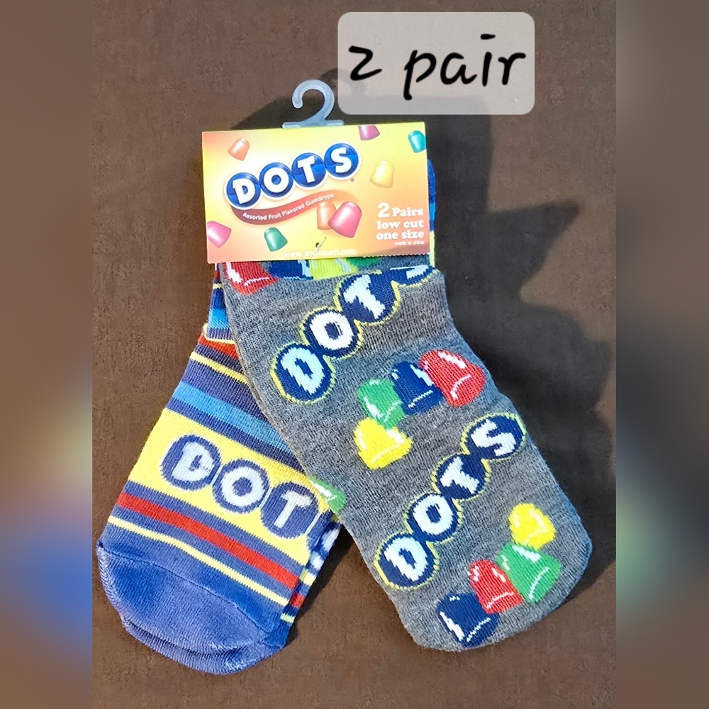 2 Pair Dots Candy Low Cut Socks